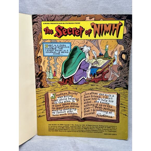 The Secret of Nimh Golden 1982 Paperback Graphic Comic - Picture 4 of 7